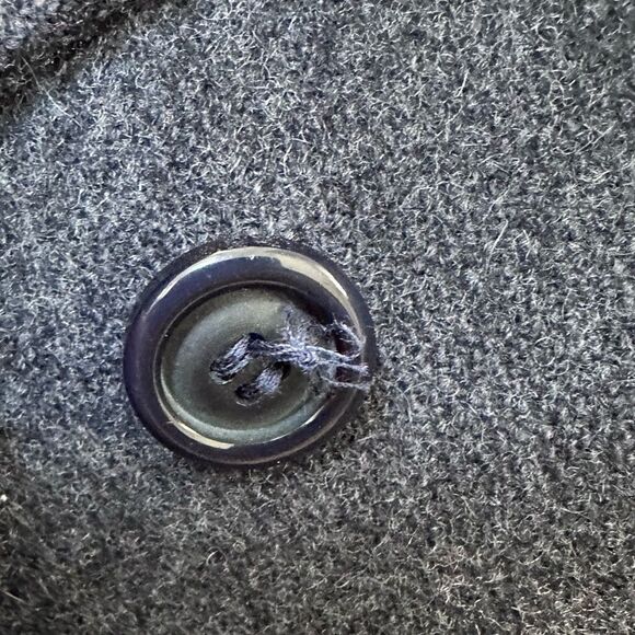 Mario De Pinto MDP Vintage Dark Gray Wool Blend Double Breasted Pea Coat Size L - Picture 15 of 16